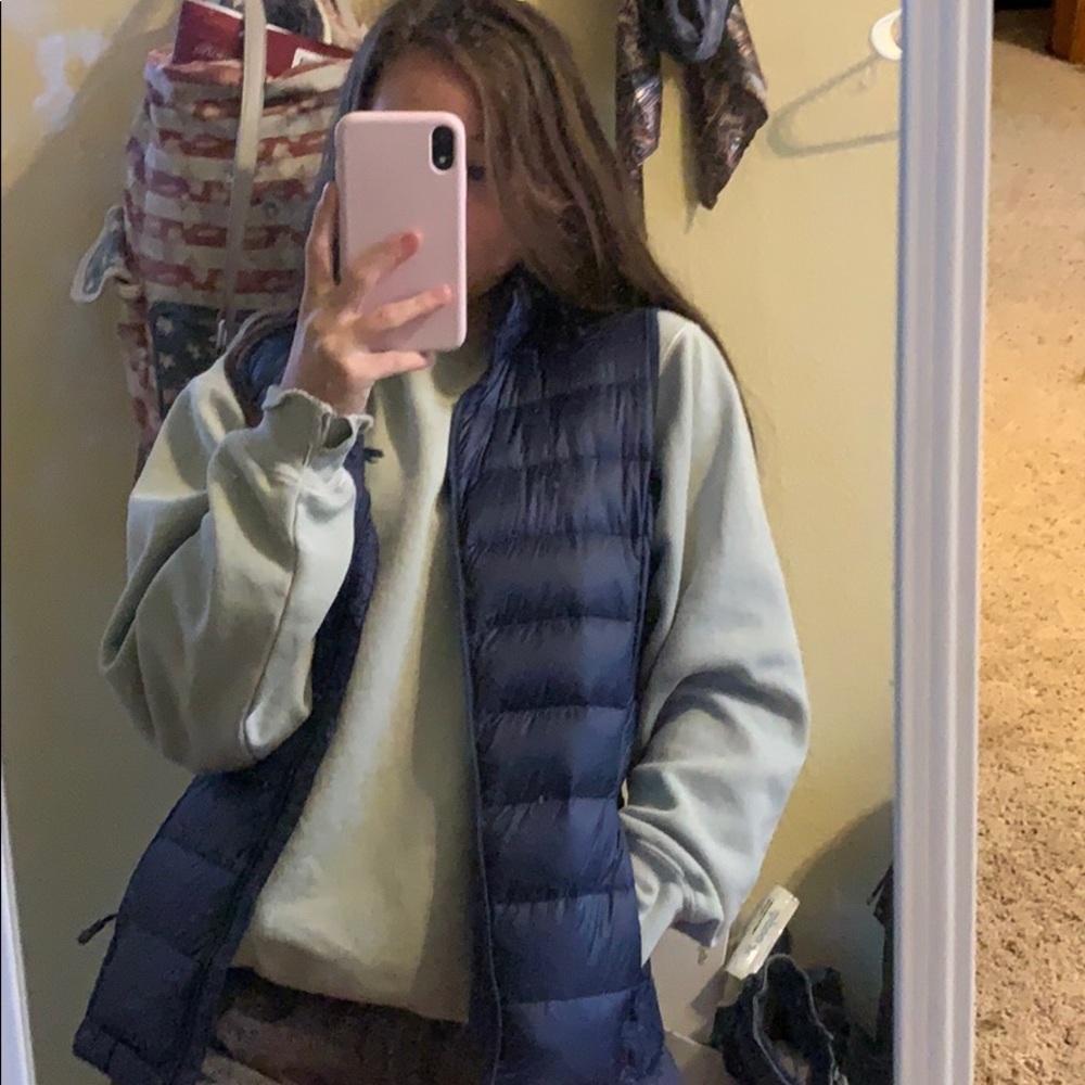 navy blue vest